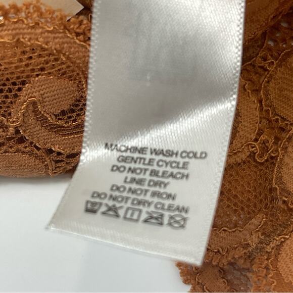 We Are HAH Free People Cut To The Chase Lace Bodysuit in Brown Sugar - Picture 7 of 14